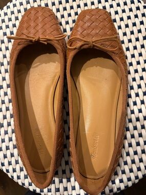 Madewell Woven Ballet Flats in Cognac